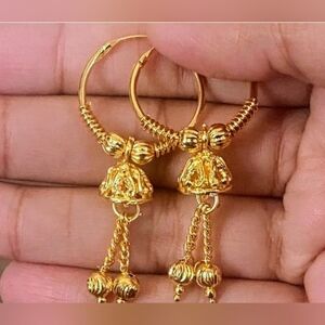 Bollywood jhumka earings / hoops gold plated  jhumki/ jhumka /Earrings